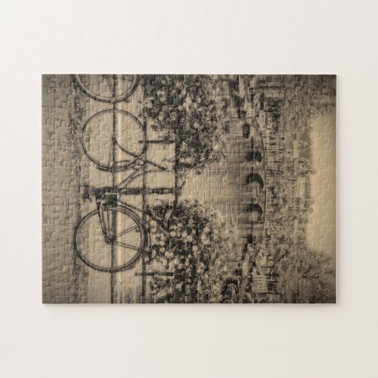 Fietsen in Amsterdam - 11x14 - 252 pc Legpuzzel (Horizontaal)