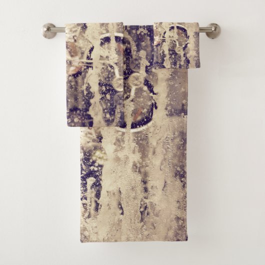 Fietsen in de regen bad handdoek (Insitu)