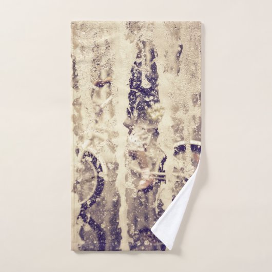 Fietsen in de regen bad handdoek (Handdoek)