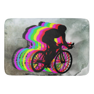 Fietsen in de wolken badmat