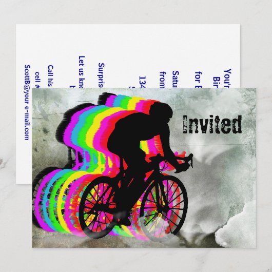 Fietsen in de wolken kaart (Voorkant / Achterkant)