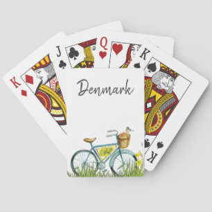  fietsen in het lavendelveld pokerkaarten