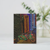 fietsen in het licht briefkaart (Staand voorkant)