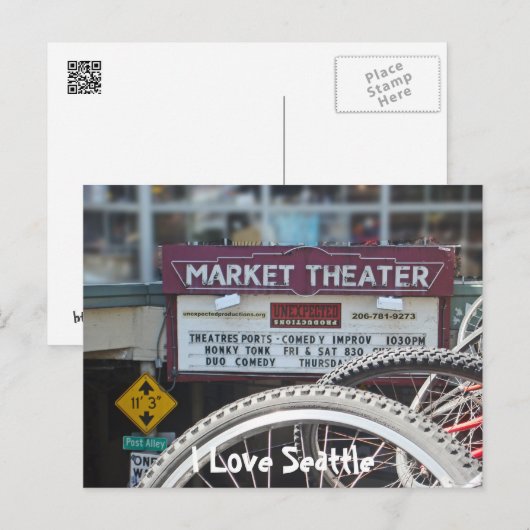 Fietsen in het theater briefkaart (Voorkant / Achterkant)