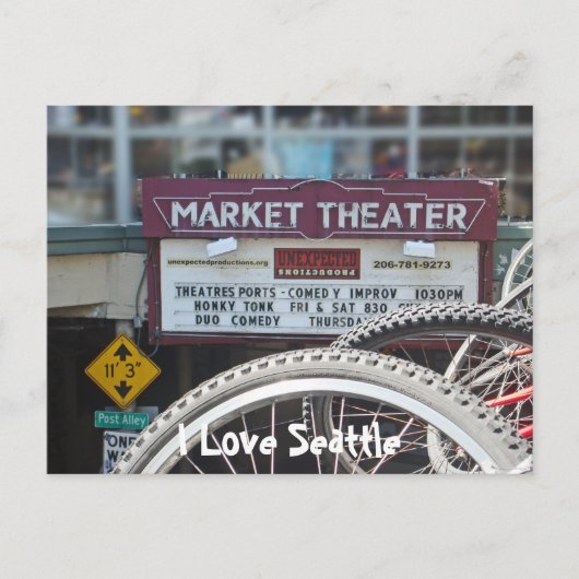 Fietsen in het theater briefkaart (Voorkant)