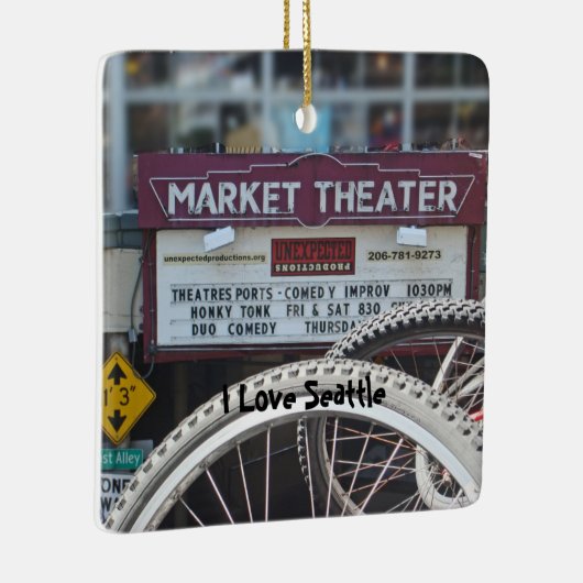 Fietsen in het theater keramisch ornament (Rechts)