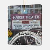 Fietsen in het theater keramisch ornament (Links)