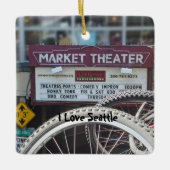 Fietsen in het theater keramisch ornament (Voorkant)