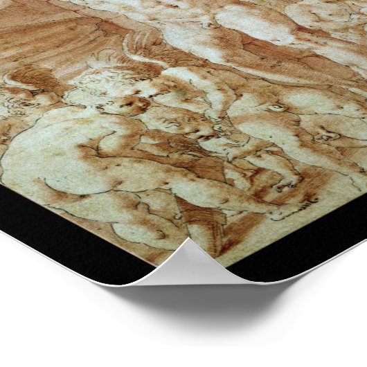 Fietsen in het Vulcaan Poster (Hoek)