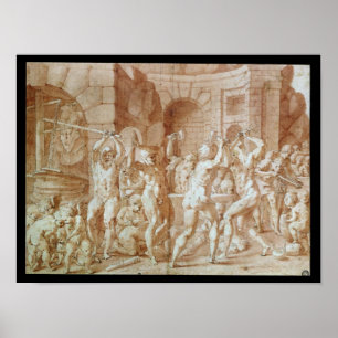 Fietsen in het Vulcaan Poster