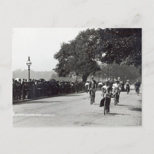 Fietsen in Hyde Park, c.1910 Briefkaart (Voorkant)