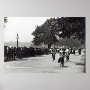 Fietsen in Hyde Park, c.1910 Poster