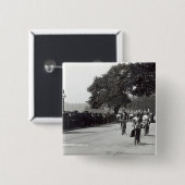 Fietsen in Hyde Park, c.1910 Vierkante Button 5,1 Cm (Voorkant /achterkant)