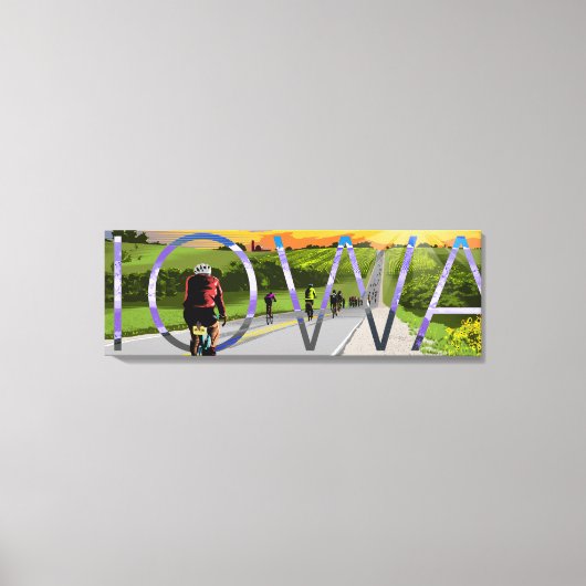 Fietsen in Iowa Canvas Art (Voorkant)