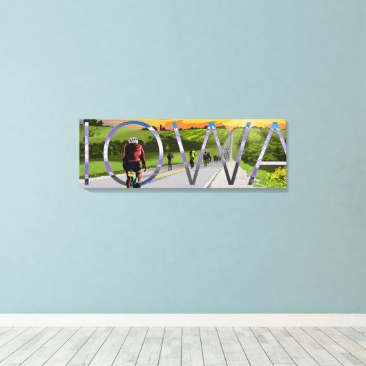 Fietsen in Iowa Canvas Art (Insitu (Houten vloer))