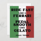 Fietsen in Italië (Texas) Briefkaart (Voorkant / Achterkant)