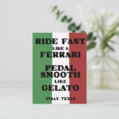 Fietsen in Italië (Texas) Briefkaart (Staand voorkant)
