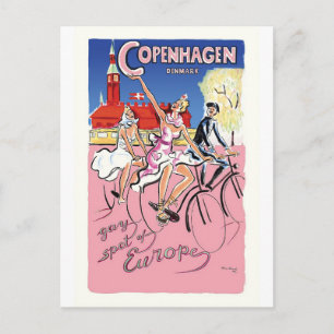 Fietsen in Kopenhagen, Denemarken Briefkaart