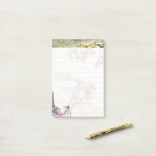 Fietsen in Parijs Post-it® Notes (Op bureau)