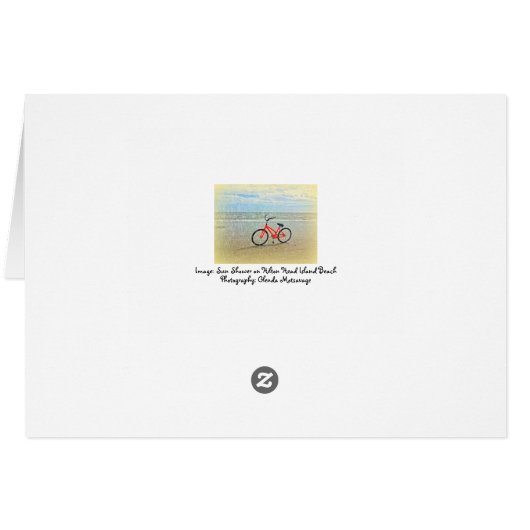 Fietsen in Sun Shower op Hilton Head Island Beach (Achterkant Horizontaal)