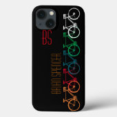fietsen in verschillende kleuren gepersonaliseerd Case-Mate iPhone case (Achterkant)