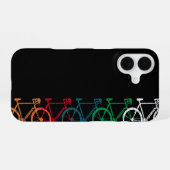 Fietsen in verschillende kleuren iPhone 16 hoesje (Achterkant horizontaal)