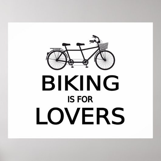 fietsen is bedoeld voor liefhebbers , tandem fiets poster (Voorkant)