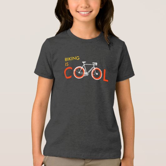 Fietsen is cool Tri-Blend shirt (Voorkant)