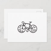 Fietsen is leuk, fiets is leven briefkaart (Voorkant / Achterkant)