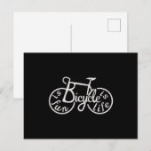 Fietsen is leuk, fiets is leven briefkaart (Voorkant / Achterkant)