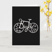 Fietsen is leuk, fiets is leven kaart (Gele Bloem)