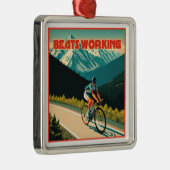 Fietsen is leuker dan werken metalen ornament (Rechts)