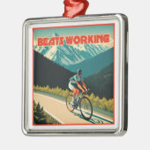 Fietsen is leuker dan werken metalen ornament (Links)