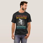 Fietsen is mijn game opa, mijn naam wegbike t-shirt (Voorkant volledig)