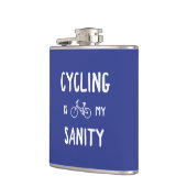 Fietsen is mijn gezond verstand heupfles (Links)