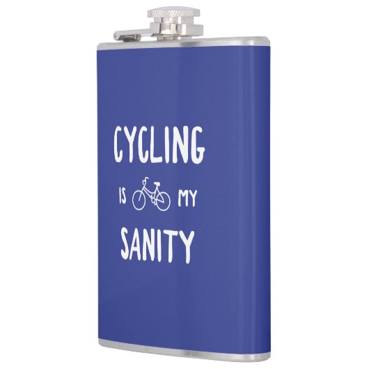 Fietsen is mijn gezond verstand heupfles (Links)