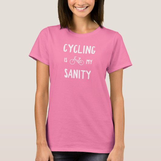 Fietsen is mijn gezond verstand t-shirt (Voorkant)