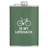 Fietsen is mijn lifehack heupfles (Voorkant)