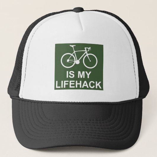 Fietsen is mijn lifehack trucker pet (Voorkant)