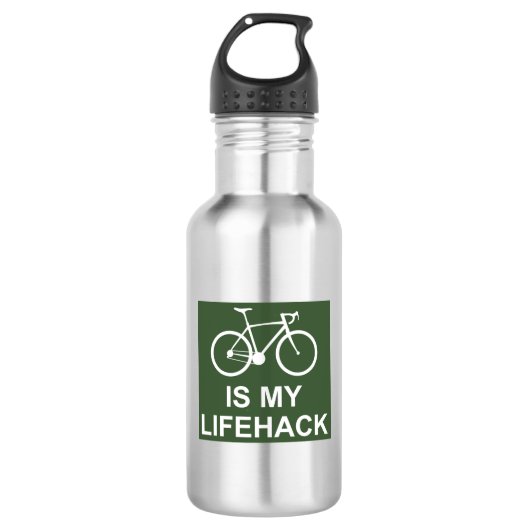 Fietsen is mijn lifehack waterfles (Voorkant)