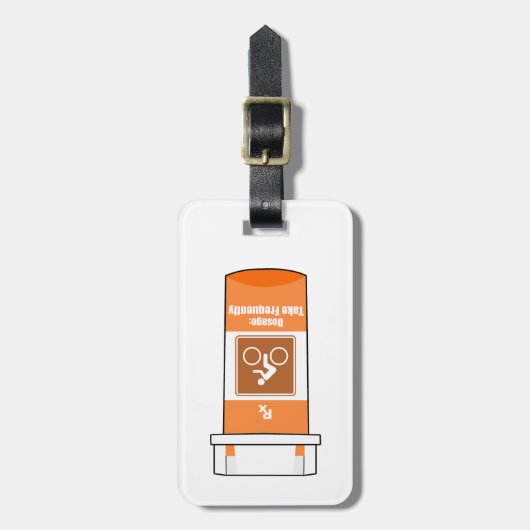 Fietsen is mijn medicijn bagagelabel (Voorkant verticaal)