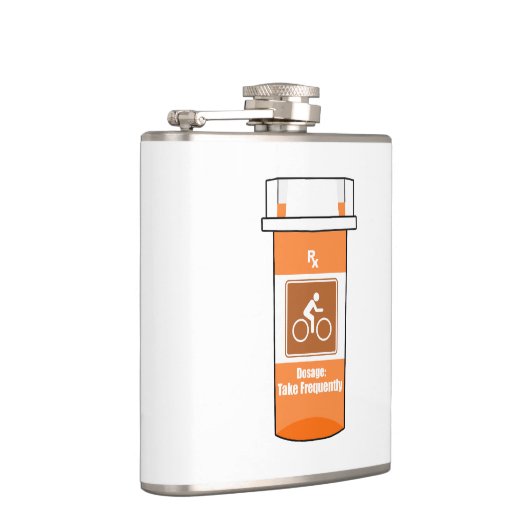 Fietsen is mijn medicijn heupfles (Rechts)