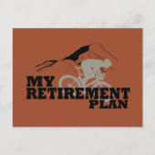 Fietsen is mijn pensioenplan feestdagenkaart (Voorkant)