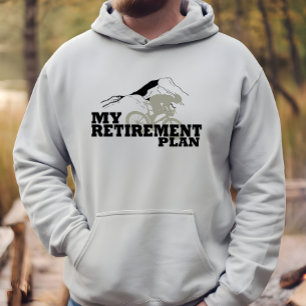 fietsen is mijn pensioenplan hoodie