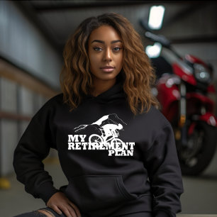 fietsen is mijn pensioenplan hoodie