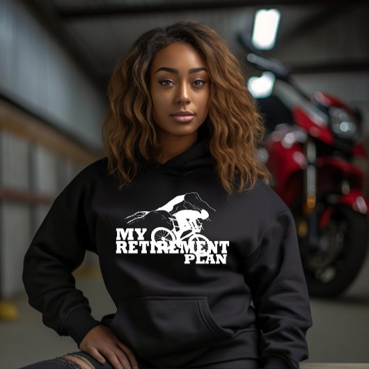 fietsen is mijn pensioenplan hoodie