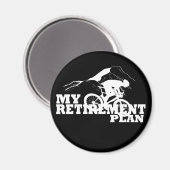 fietsen is mijn pensioenplan magneet (Voorkant / Achterkant)