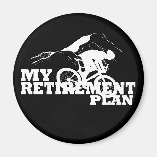 fietsen is mijn pensioenplan magneet (Voorkant)