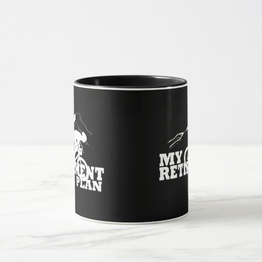 Fietsen is mijn pensioenplan mok (Midden)