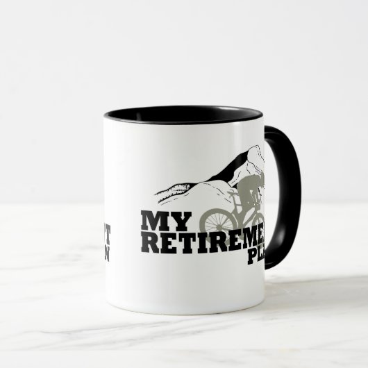 Fietsen is mijn pensioenplan mok (Voorkant rechts)